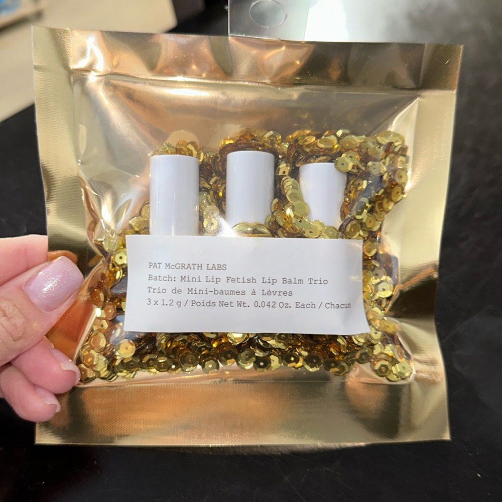 Brand new in original packaging Pat McGrath mini lip fetish lip balm trio